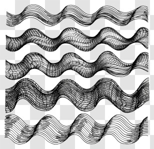 Wavy Lines - Abstract Wavy Lines Pattern Transparent PNG