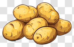 Potatoes - Illustration Of A Pile Of Potatoes Transparent PNG