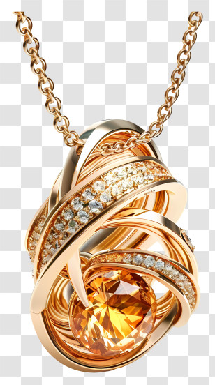 Necklace Jewelry - Gold Necklace With Pendant Transparent PNG