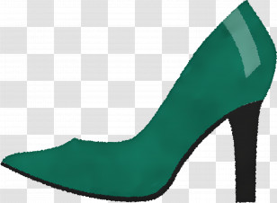 High Heels - Green Fashionable High Heel Shoe Transparent PNG