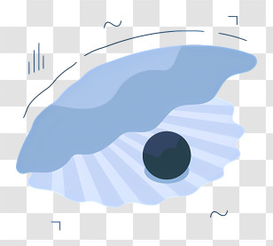 Seashell Icon - Abstract Blue Eye Illustration Transparent PNG