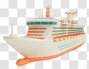 Cruise Ship Side View - Luxurious Cruise Ship Illustration For Sea Travel Transparent PNG