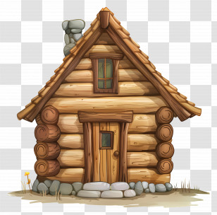 Log Cabin House - Rustic Log Cabin Transparent PNG