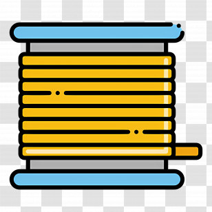 3d Printer Filament - Spool Of Yellow Wire Transparent PNG