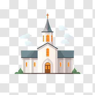 Church - Beautiful Church Illustration Transparent PNG