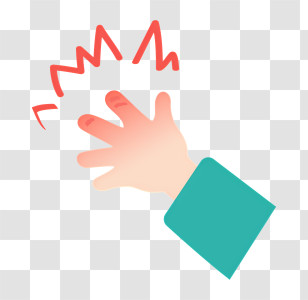 Icon - Hand With Pain Illustration Transparent PNG