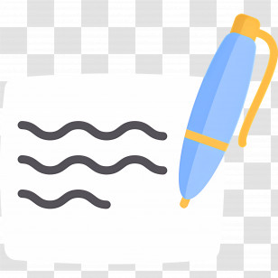 Letter Writing - Pen And Paper In Flat Cartoon Style Transparent PNG