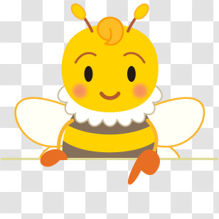 Honey Bee - Cute Cartoon Bee Transparent PNG