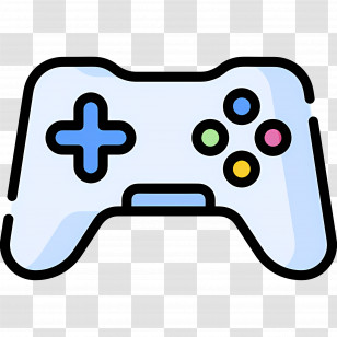 Game Controller - Light Blue Game Console Controller Transparent PNG