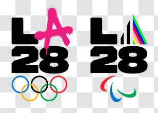 2028 Olympics - LA28 Olympics And Paralympics Logos Transparent PNG