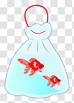 Icon - Goldfish In A Plastic Bag Transparent PNG