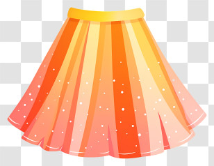 Skirt - Orange Skirt Transparent PNG