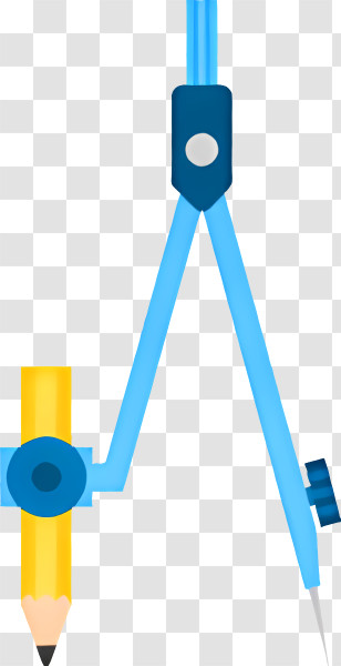 Cartoon - Drawing Compass With Pencil Transparent PNG