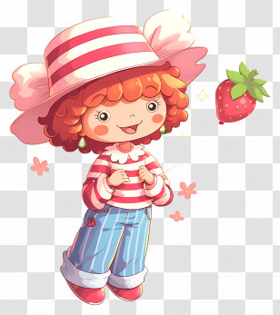Strawberry Shortcake - Strawberry Shortcake Character Illustration Transparent PNG