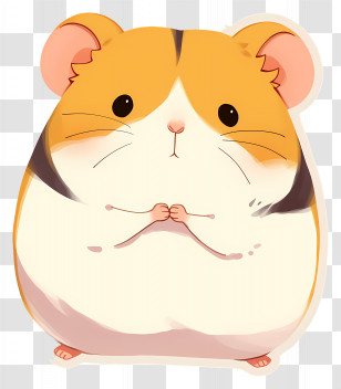 Cute Chubby Hamster - Cute Chubby Hamster In Cartoon Style Transparent PNG