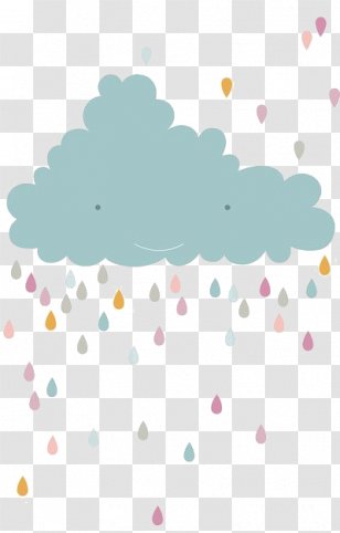 Cloud Rain Illustration - Cartoon Clouds Transparent PNG