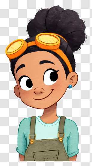 Jasmine Williams - Inventive Girl With Goggles Transparent PNG