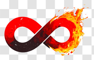Infinity Symbol - Flaming Red Infinity Symbol Transparent PNG
