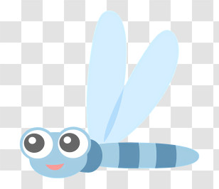 Icon - Cute Blue Dragonfly Transparent PNG