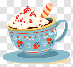 Mug Of Cocoa - Cup Of Hot Chocolate With Whipped Cream Transparent PNG