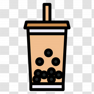 Bubble Tea - Bubble Tea Illustration With Tapioca Pearls Transparent PNG