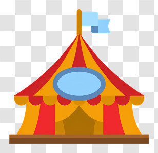 Carnival Circus Tent - Red And Yellow Circus Tent Transparent PNG