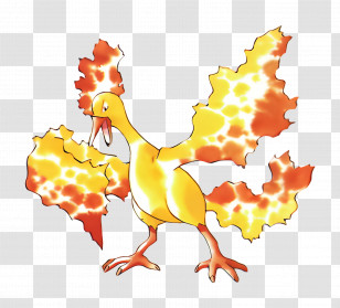 Moltres - Fire Bird With Flaming Wings Transparent PNG