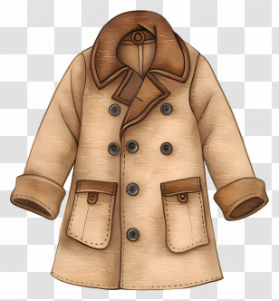 Coat - Stylish Brown Coat Transparent PNG