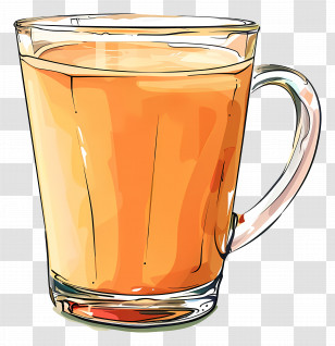 Milk Tea - Glass Of Tea In A Transparent Glass Cup Transparent PNG