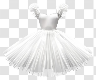Tutu Ballet Dress - Elegant White Ballerina Dress Illustration Transparent PNG