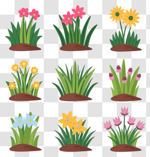 Flowers - Cartoon Flowers And Plant Varieties Transparent PNG