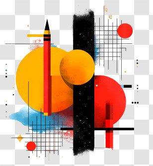 School Background - Colorful Abstract Art With Geometric Shapes Transparent PNG