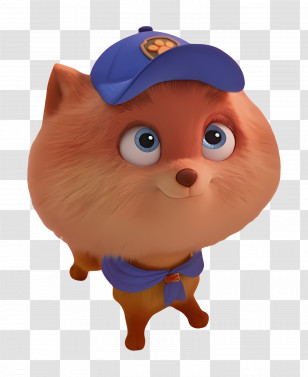 Paw Patrol - Cute Cartoon Fox With Blue Cap Transparent PNG