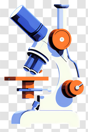 Old Microscope - Scientific Microscope Illustration In Bold Colors Transparent PNG