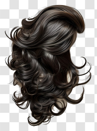 Curly Hair - Elegant Curly Hair Transparent PNG