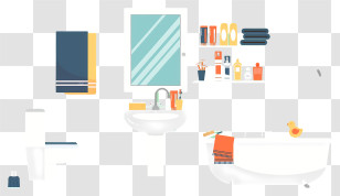Bathroom - Modern Bathroom Interior Transparent PNG