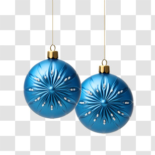 Christmas Ball - Blue Christmas Ornaments For Festive Decoration Transparent PNG