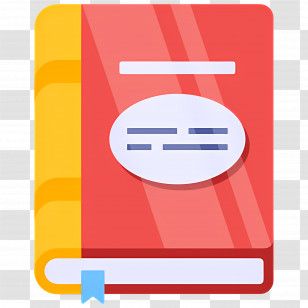 Book Cover - Simple Red Hardcover Book Illustration Transparent PNG