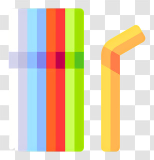 Drinking Straws - Colorful Bendable Straws Transparent PNG