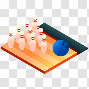 Sport Field - Bowling Ball And Pins Transparent PNG