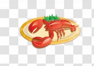 Chinese Cuisine Lobster Junk Food - Platter - Vector Transparent PNG