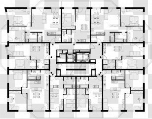 Floor Plan Architecture Organization Furniture - Monochrome - Design Transparent PNG