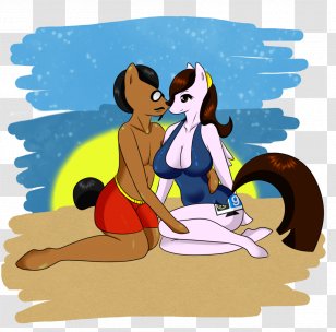 Mammal Human Behavior Friendship Clip Art - Fictional Character - Beach Day Transparent PNG