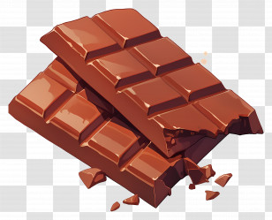 Broken Chocolate Bar - Delicious Broken Chocolate Bars Transparent PNG