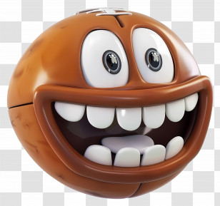 American Football - Smiling Basketball Cartoon Character Transparent PNG
