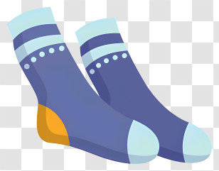 Blue Socks - Blue Patterned Socks Transparent PNG