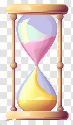 Sand Timer - Hourglass With Multicolored Sand Transparent PNG