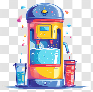 Water Cooler - Colorful Drink Dispenser Transparent PNG