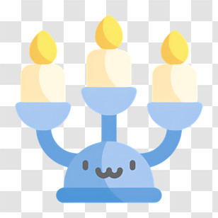 Candle Holder - Cute Candelabra With Candles Transparent PNG