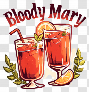 National Bloody Mary Day - Bloody Mary Cocktail Illustration Transparent PNG